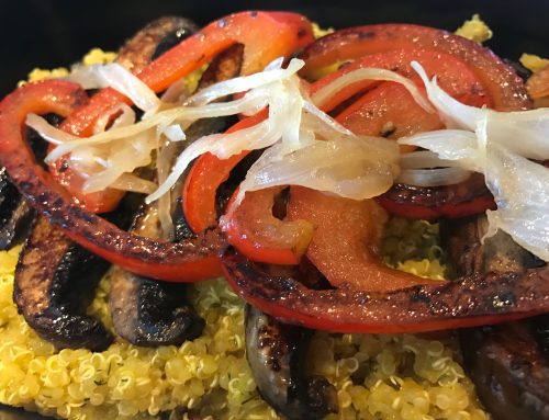 Portobello Mushrooms And Peppers